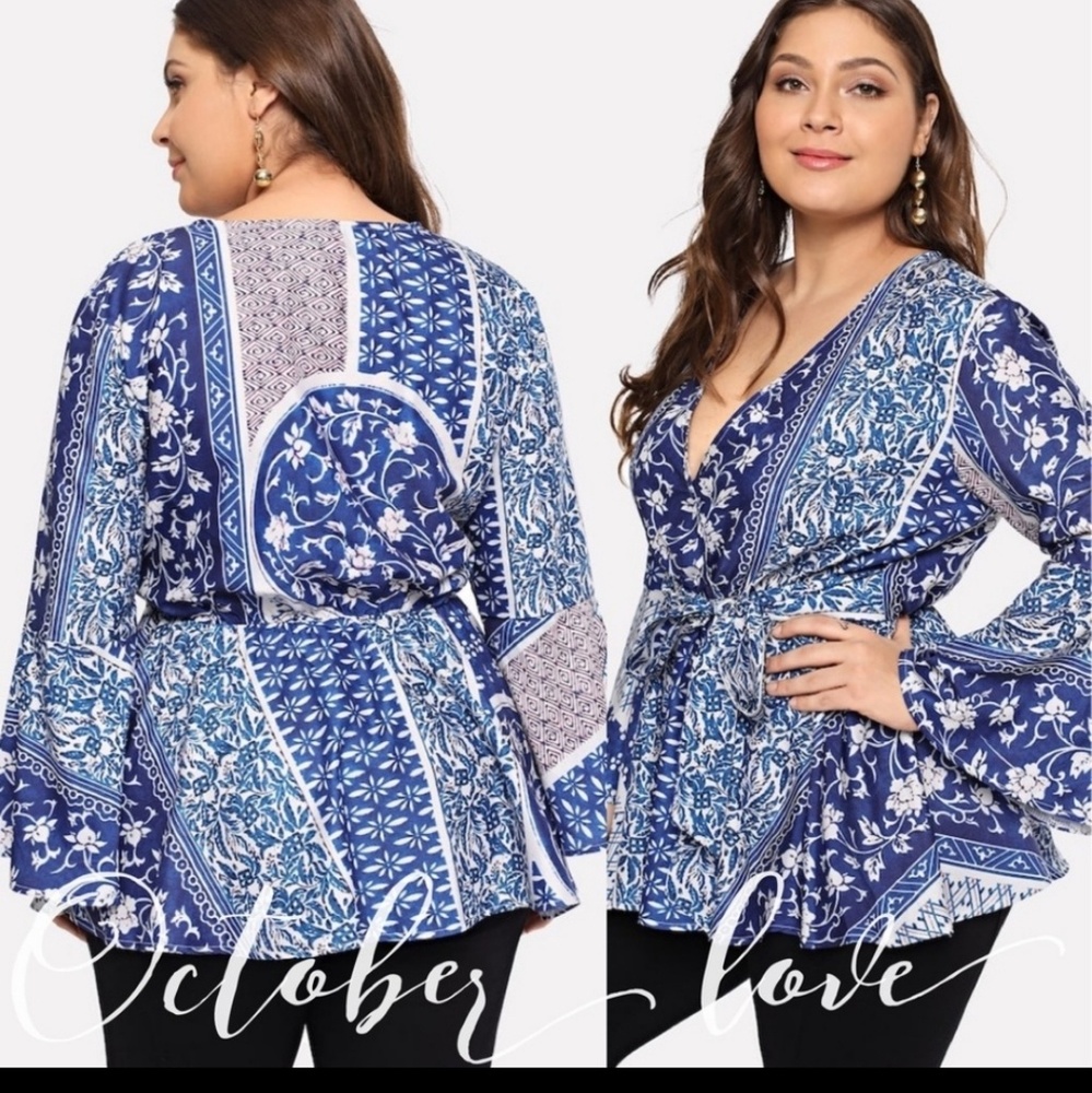 Nwt Plus size Boho Blouse - Picture 2 of 2